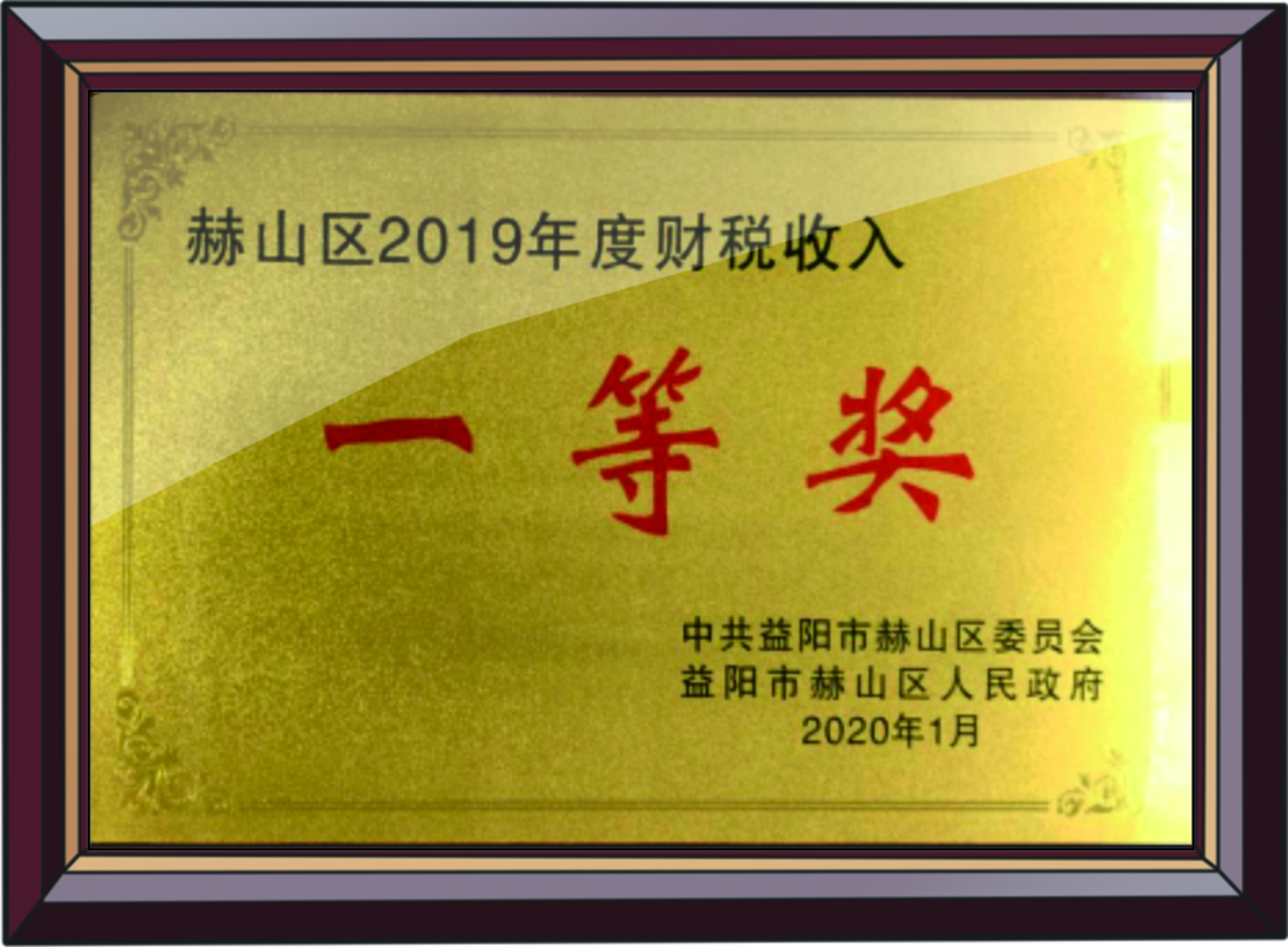 赫山區(qū)2019年度財(cái)稅收入一等獎(jiǎng)